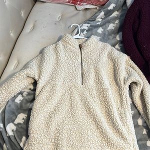 Fluffy pull over sweatshirt light for the fall